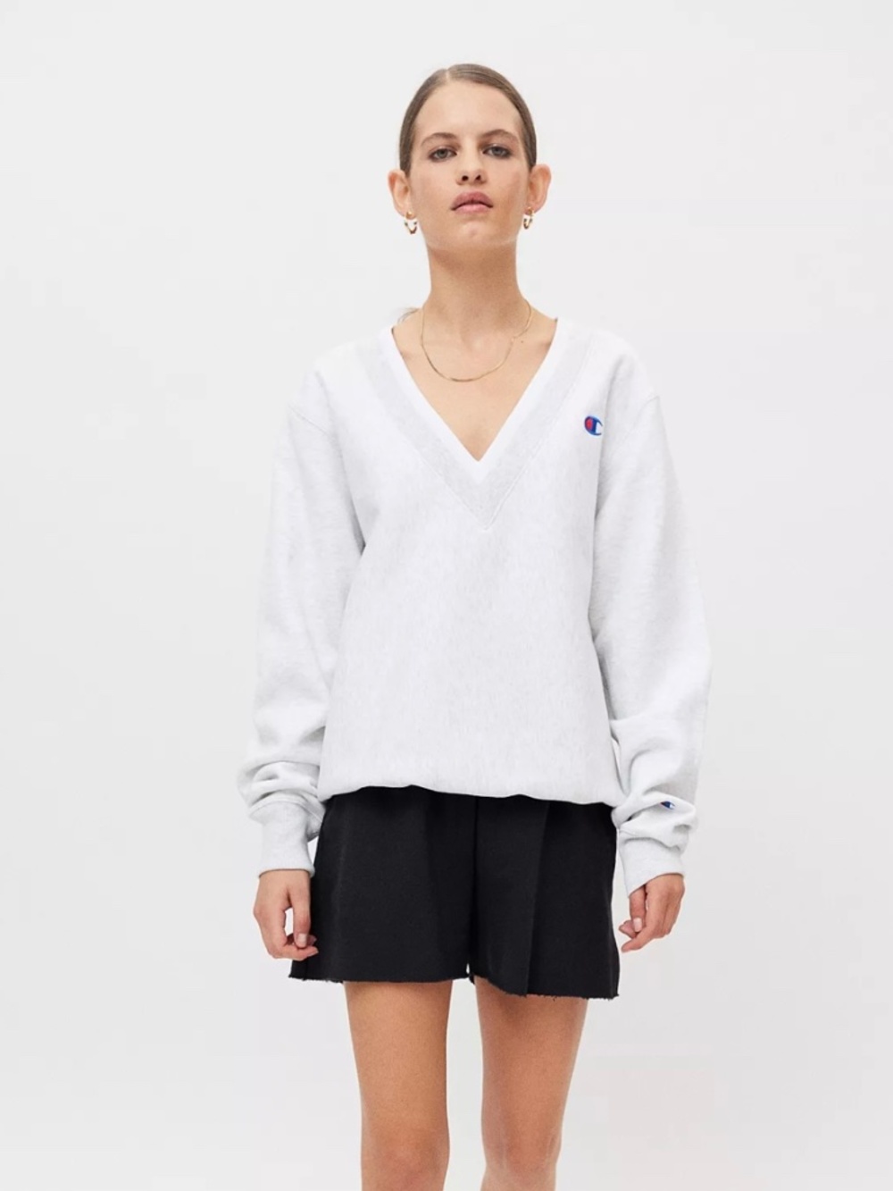 Champion Reverse Weave Ribbed V-Neck Sweater